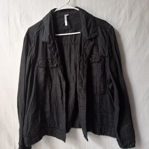 Lulu-B Black Linen Jacket